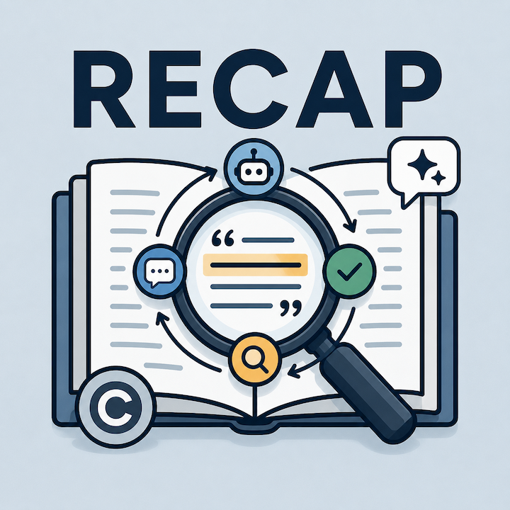 RECAP: Reproducing Copyrighted Data from LLMs Training with an Agentic Pipeline