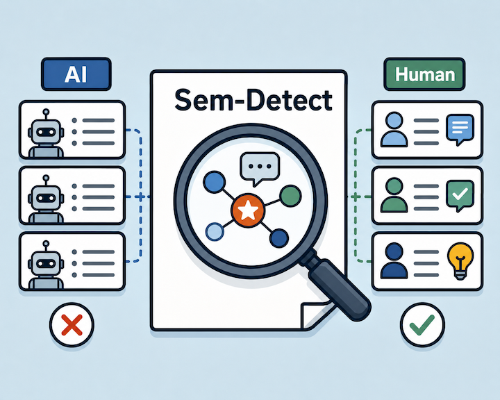 Sem-Detect: Semantic Level Detection of AI Generated Peer-Reviews